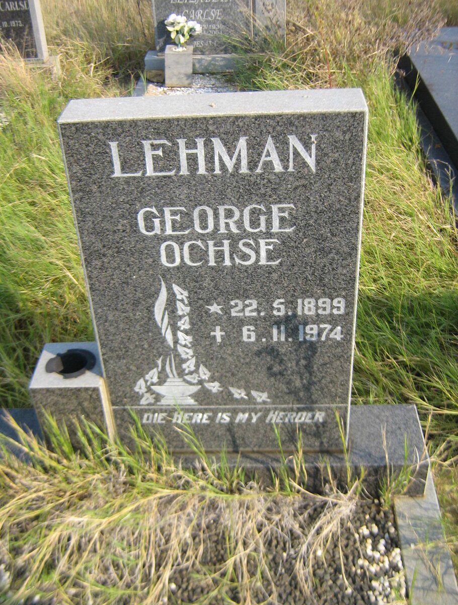 LEHMAN George Ochse 1899-1974
