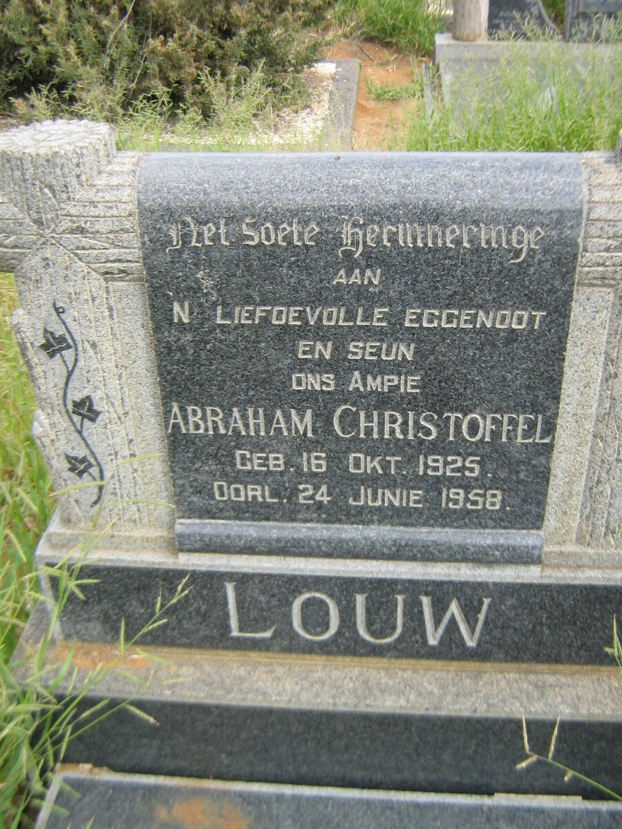LOUW Abraham Christoffel 1925-1958