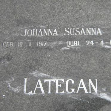 LATEGAN Johanna Susanna 1917-1991