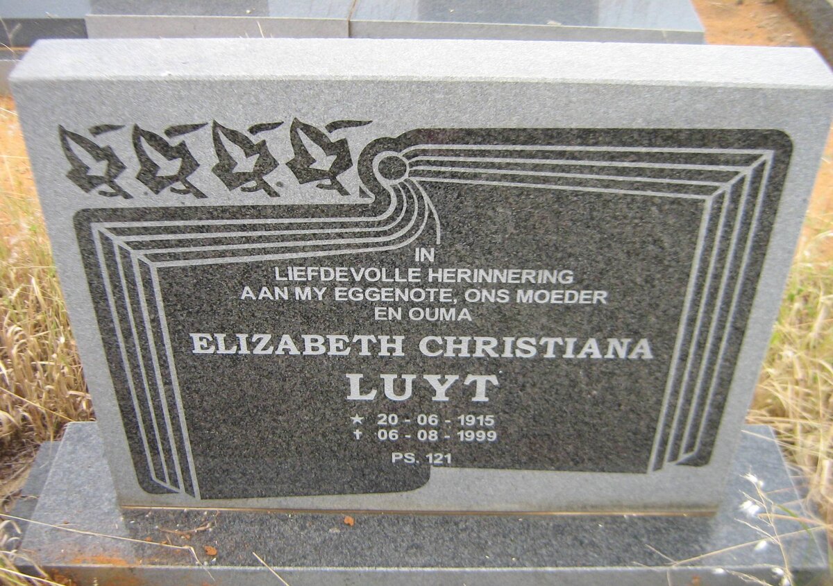 LUYT Elizabeth Christiana 1915-1999