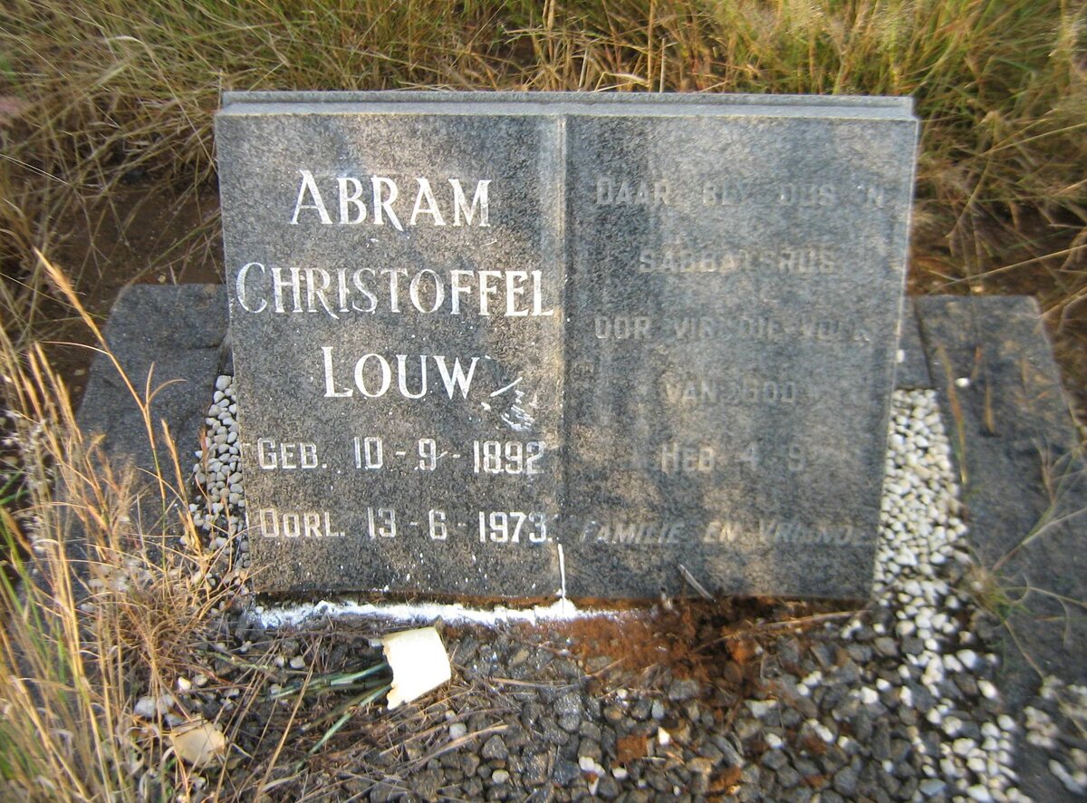 LOUW Abram Christoffel 1892-1973