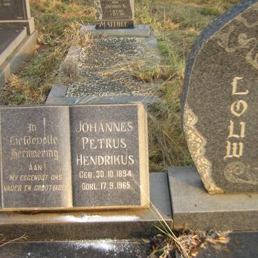 LOUW Johannes Petrus Hendrikus 1894-1965 &amp; Susanna Johanna STEENKAMP 1909-1990