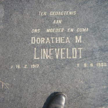LINEVELDT Dorathea M. 1917-1980