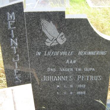 MEINTJIES Johannes Petrus 1913-1989