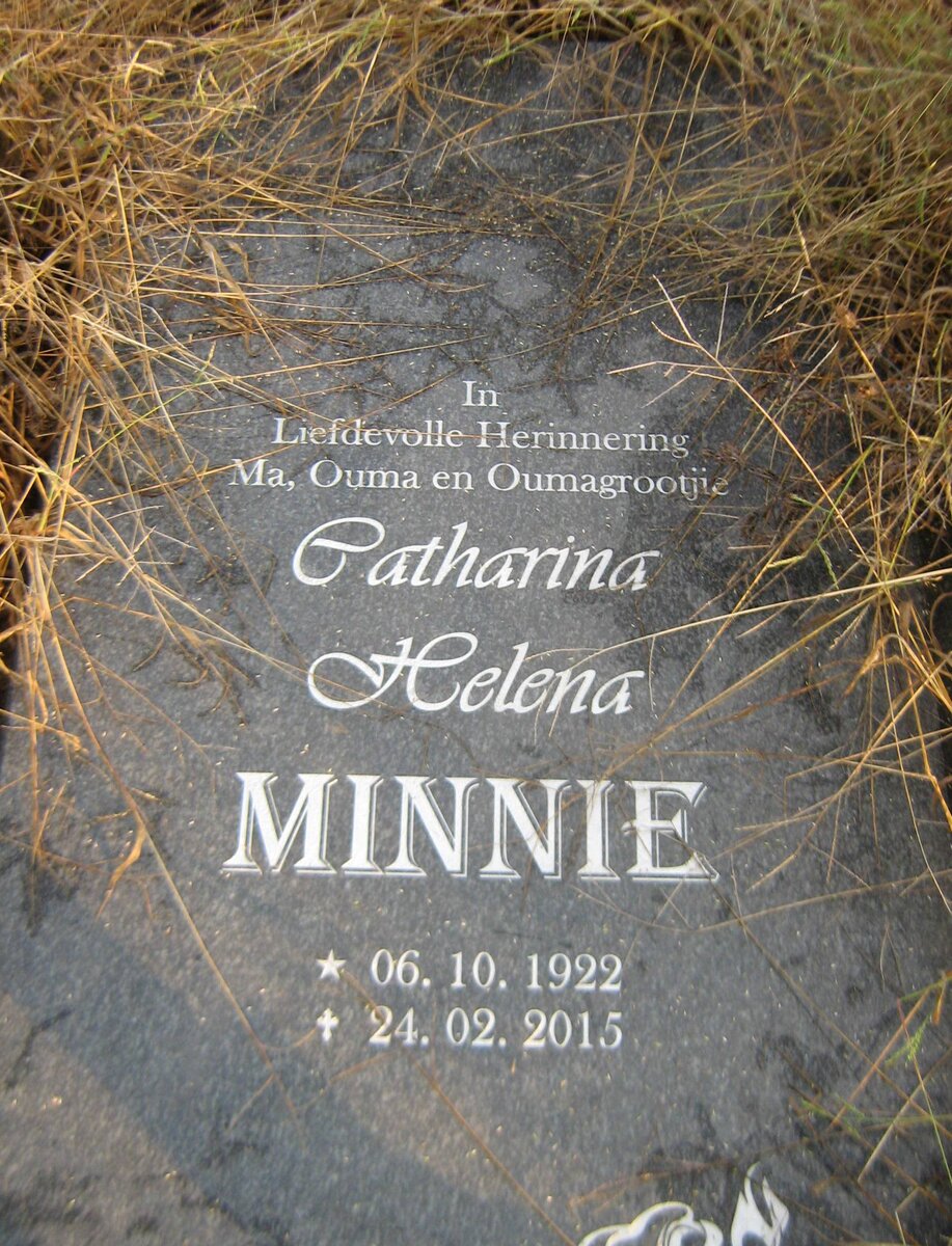 MINNIE Catharina Helena 1922-2015