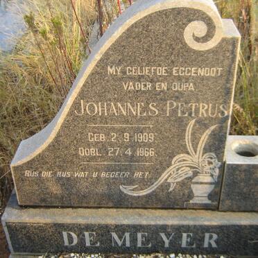 MEYER Johannes Petrus, de 1909-1966