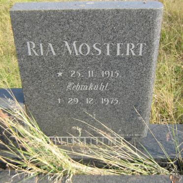 MOSTERT Thys 1914-1982 &amp; Ria LEHMKUHL 1915-1975