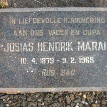 MARAIS Josias Hendrik 1879-1965