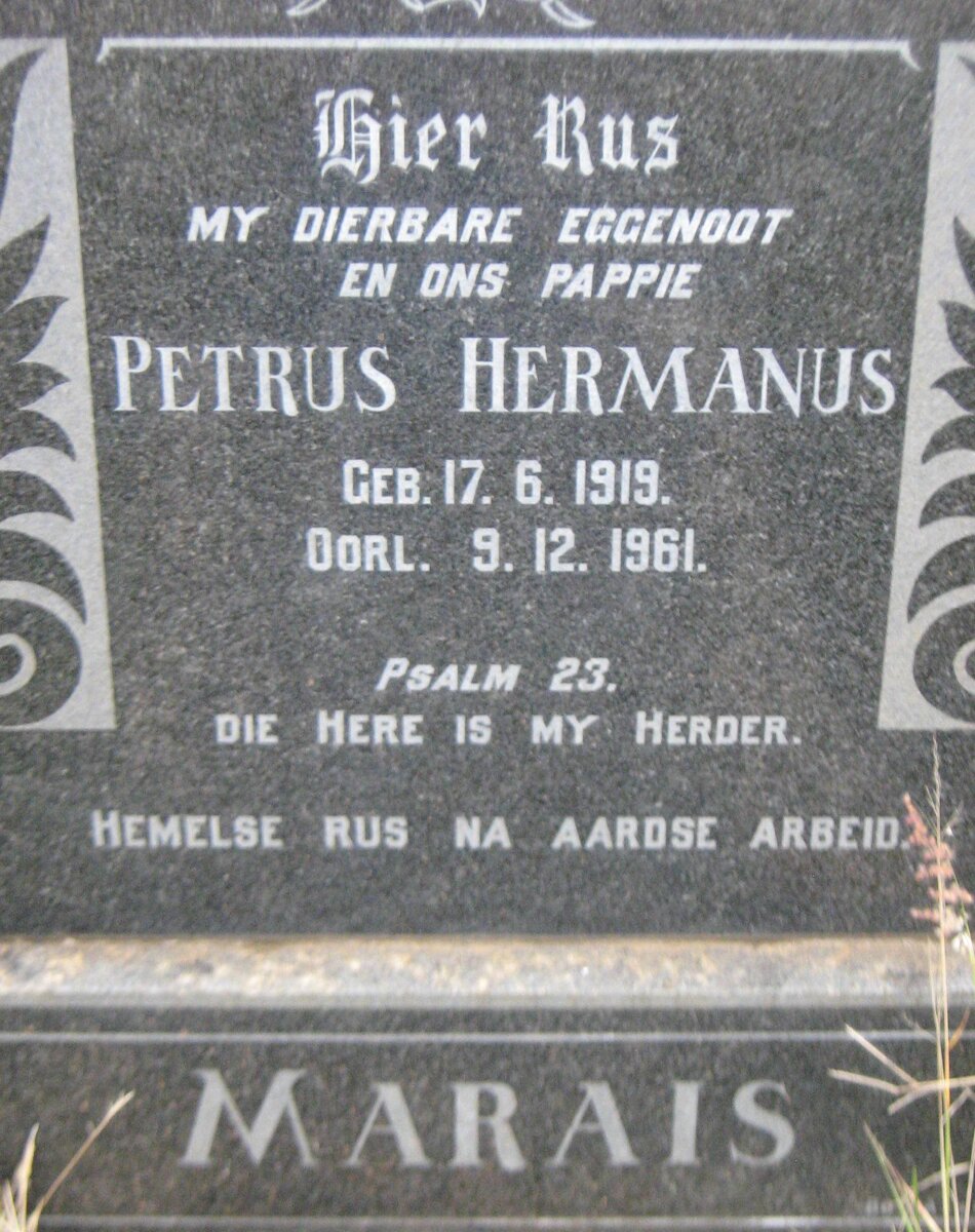 MARAIS Petrus Hermanus 1919-1961