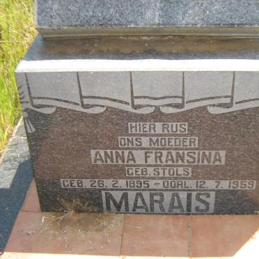 MARAIS Anna Fransina nee STOLS 1895-1959