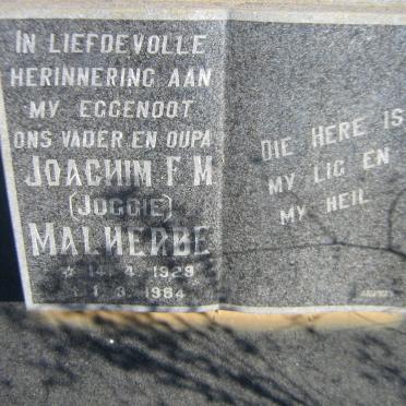 MALHERBE Joachim F.M. 1929-1984
