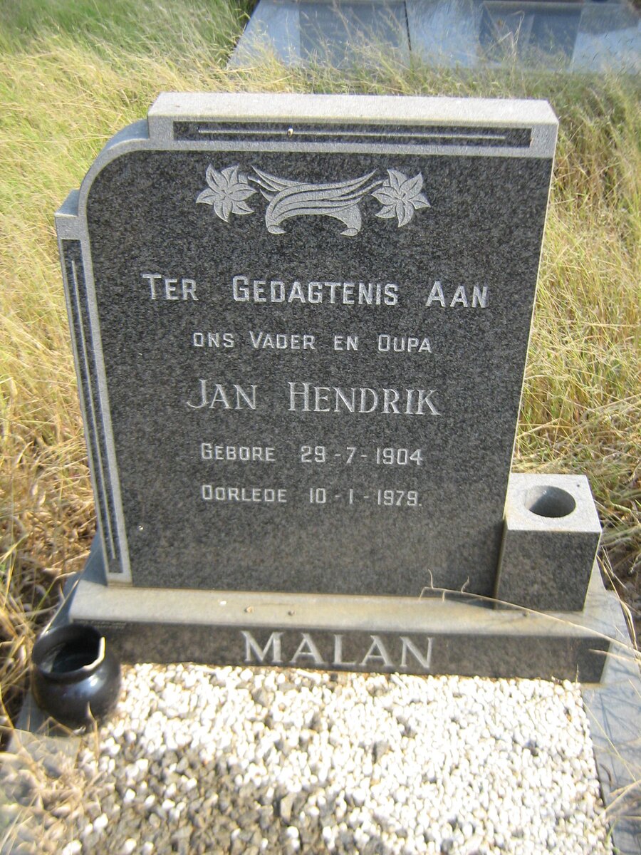 MALAN Jan Hendrik 1904-1979