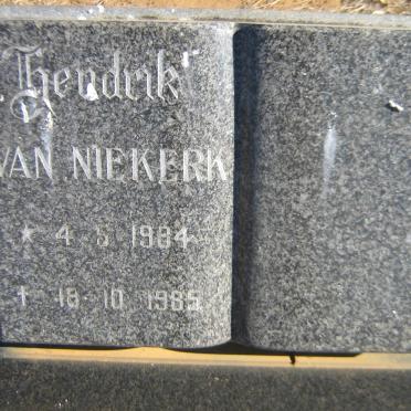 NIEKERK Hendrik, van 1984-1985