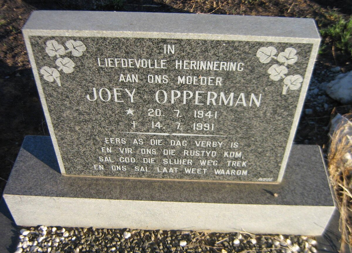 OPPERMAN Joey 1941-1991