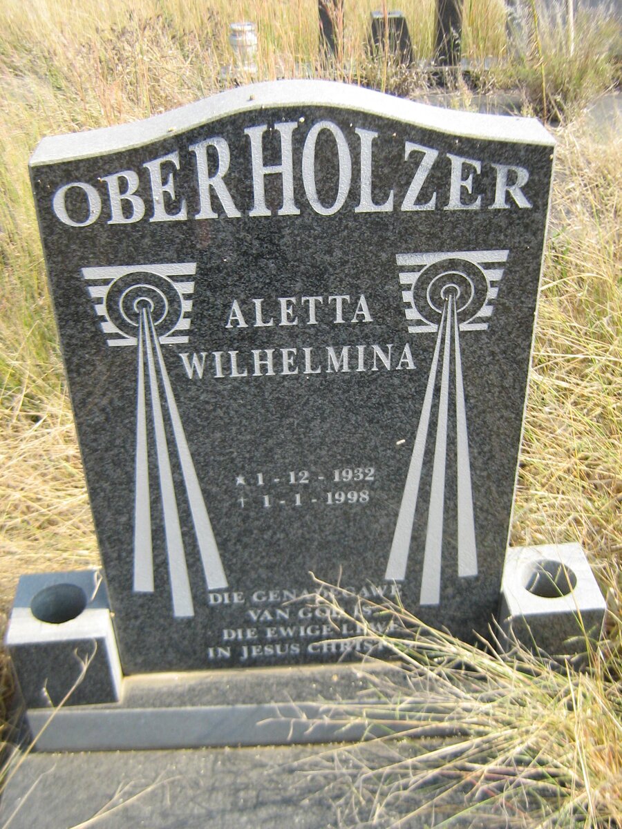 OBERHOLZER Aletta Wilhelmina 1932-1998