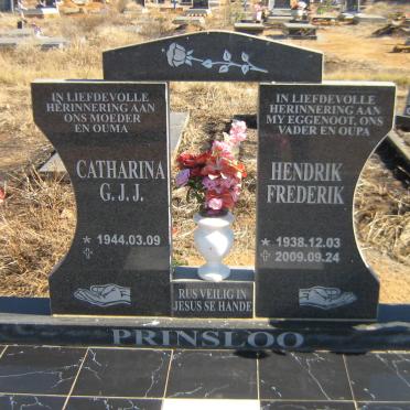 PRINSLOO Hendrik Frederik 1938-2009 &amp; Catharina G.J.J. 1944-
