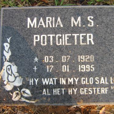 POTGIETER Maria M.S. 1920-1995