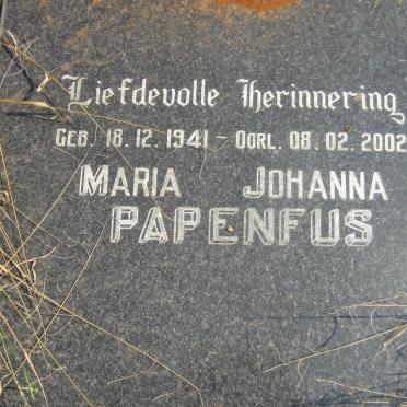 PAPENFUS Maria Johanna 1941-2002