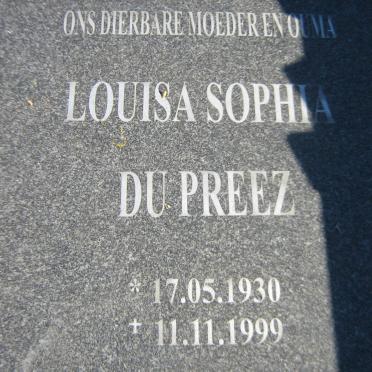 PREEZ Louisa Sophia, du 1930-1999