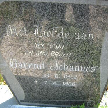 PLESSIS Barend Johannes, du 1952-1960