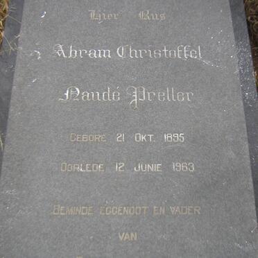 PRELLER Abram Christoffel Naude 1895-1963