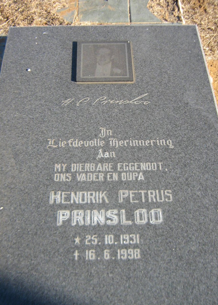 PRINSLOO Hendrik Petrus 1931-1998