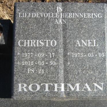 ROTHMAN Christo 1977-2012 &amp; Anel 1973-