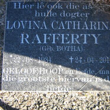 RAFFERTY Lovina Catharina nee BOTHA 1934-2011