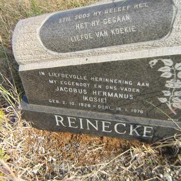 REINECKE Jacobus Hermanus 1926-1976