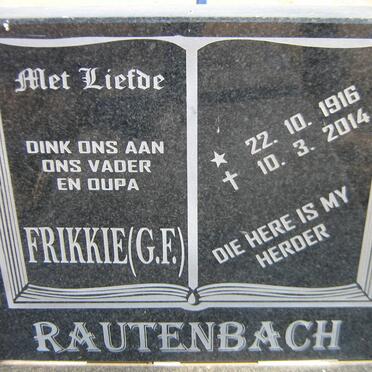 RAUTENBACH G.F. 1916-2014