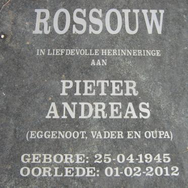 ROSSOUW Pieter Andreas 1945-2012 &amp; Maria Magdalena Hendrina 1951-