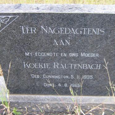 RAUTENBACH Koekie nee CUNNINGTON 1935-1965