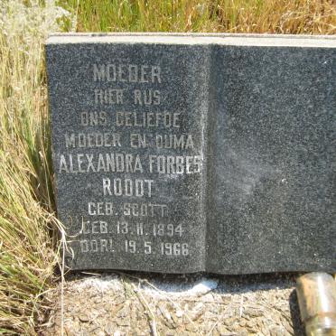 ROODT Alexandra Forbes nee SCOTT 1894-1966