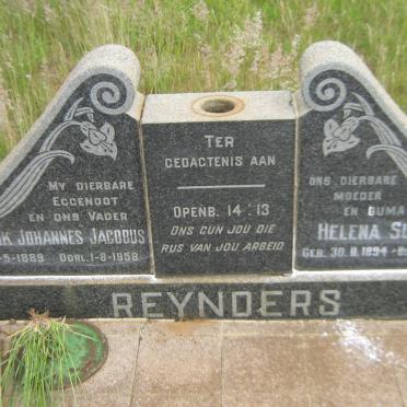 REYNDERS Hendrik Johannes Jacobus 1889-1958 &amp; Helena Susanna 1894-1974