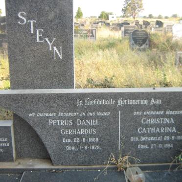 STEYN  Petrus Daniel Gerhardus 1909-1972 &amp; Christina Catharina WESSELS 1911-1994