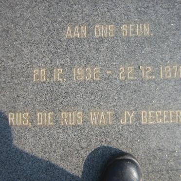 SNYMAN Petrus Frans 1932-1976