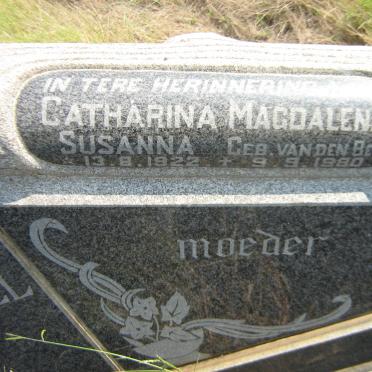 SWANEPOEL Izaak Jacobus 1916-1985 &amp; Catharina Magdalena Susanna VAN DEN BERG 1922-1980