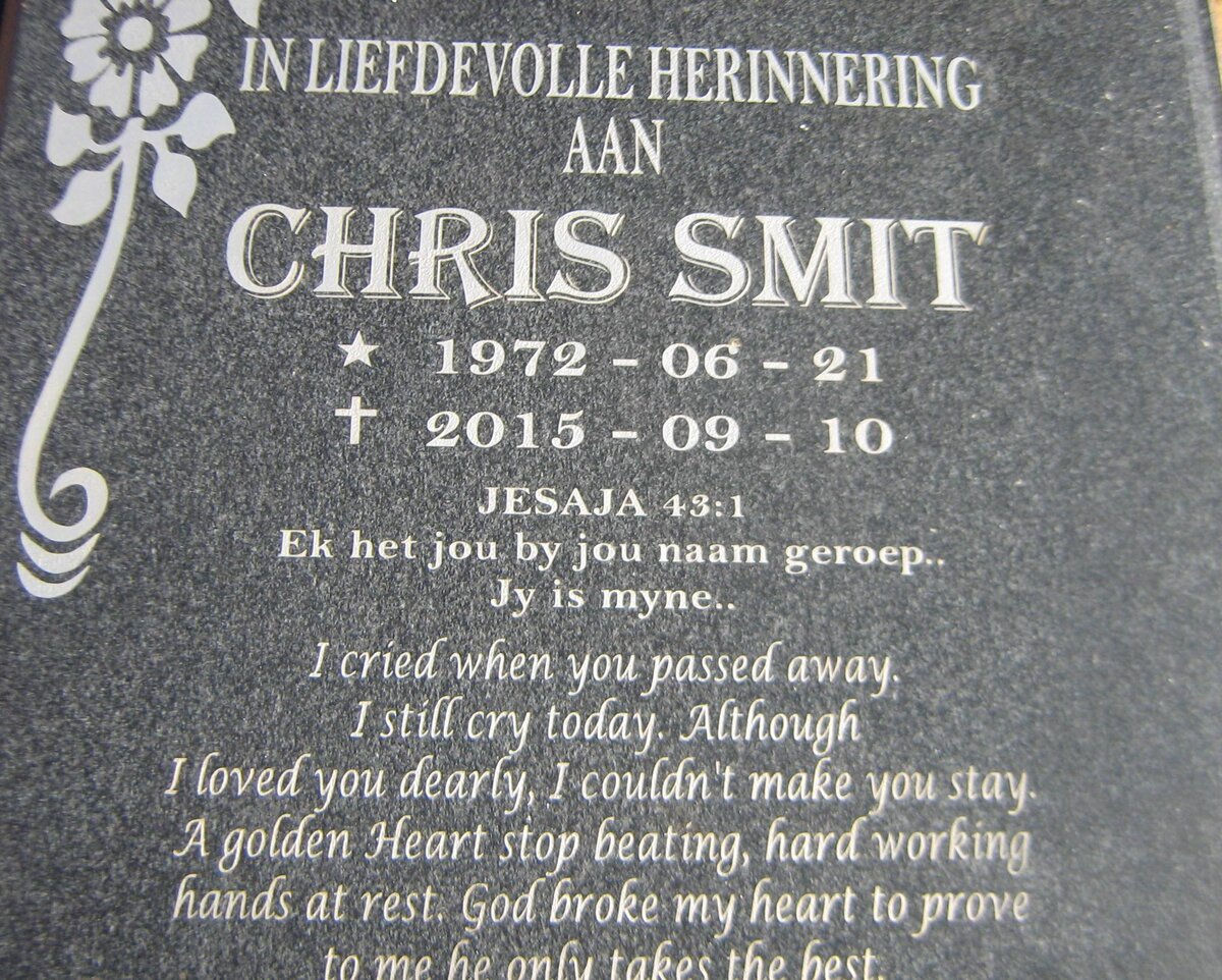 SMIT Chris 1972-2015