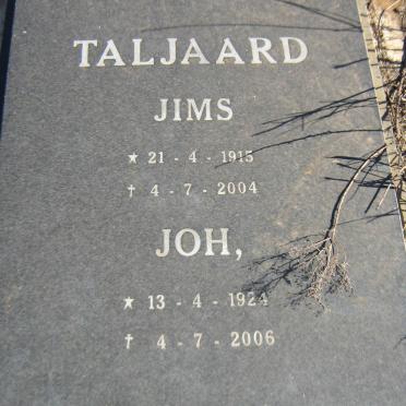 TALJAARD Jims 1915-2004 &amp; Joh 1924-2006