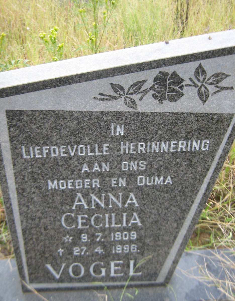 VOGEL Anna Cecilia 1909-1996