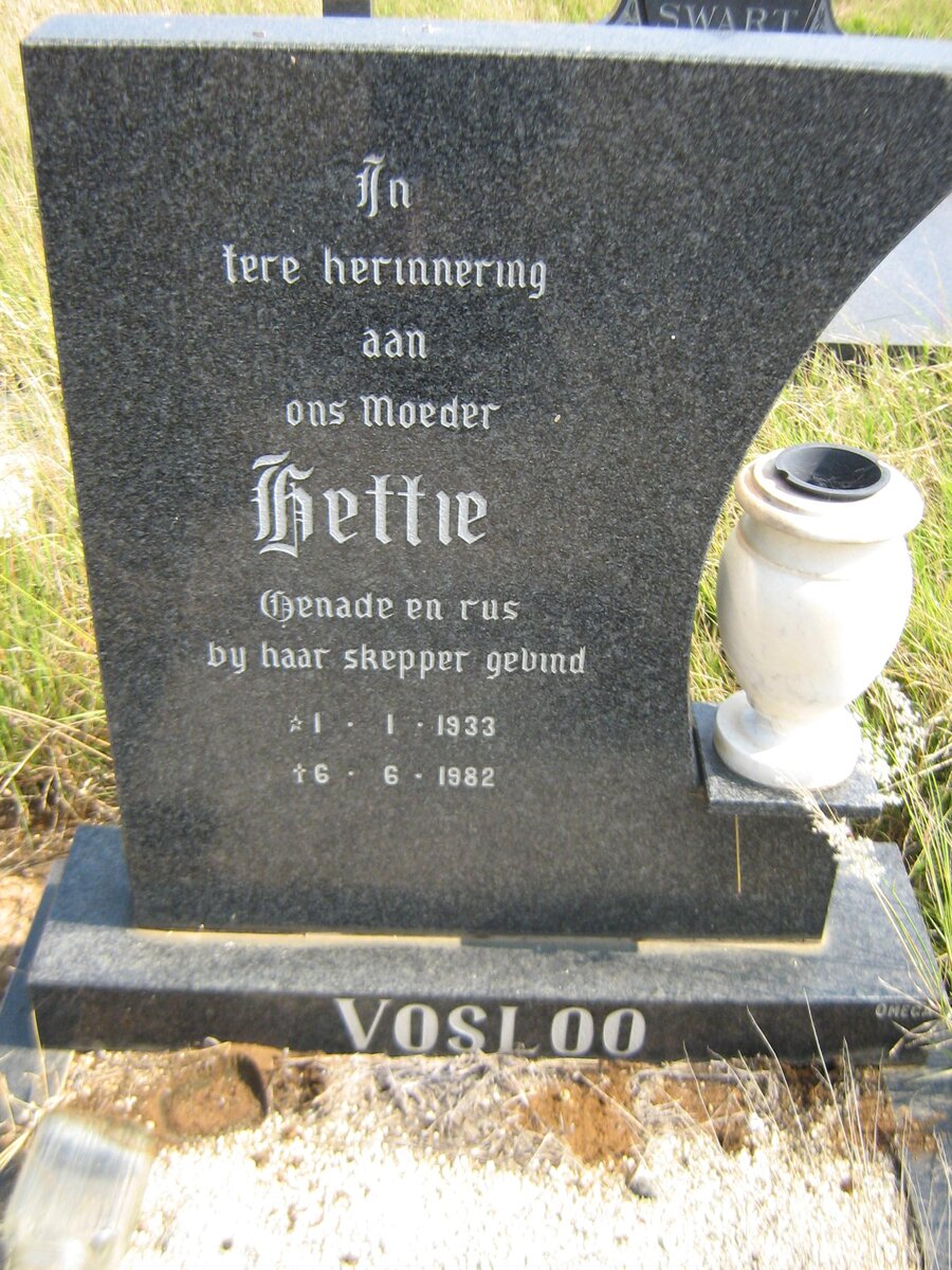 VOSLOO Hettie 1933-1982
