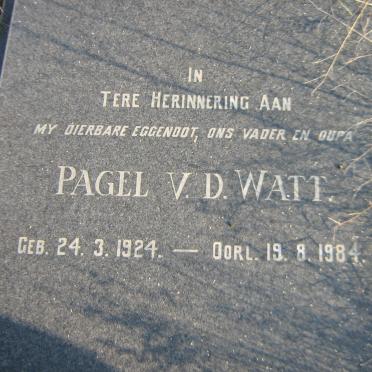 WATT Pagel, v.d. 1924-1984