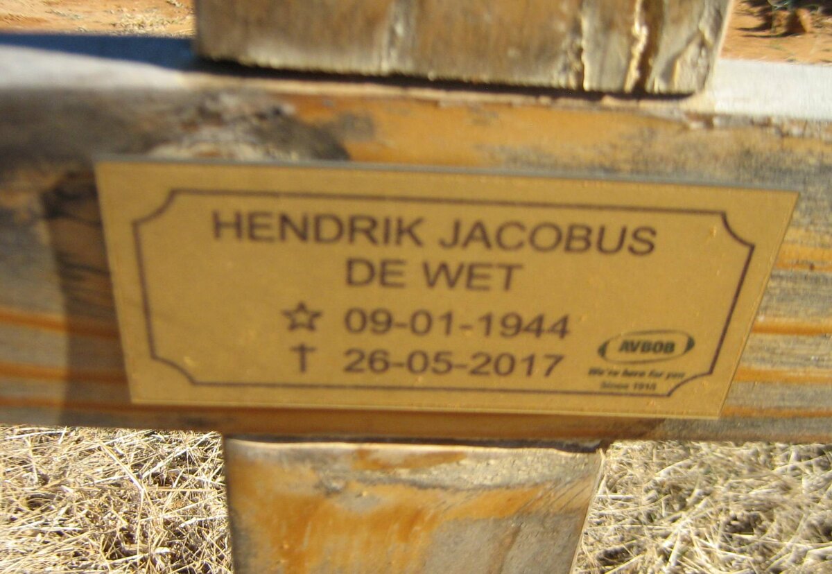 WET Hendrik Jacobus, de 1944-2017