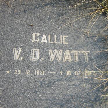 WATT Callie, v.d. 1931-2004