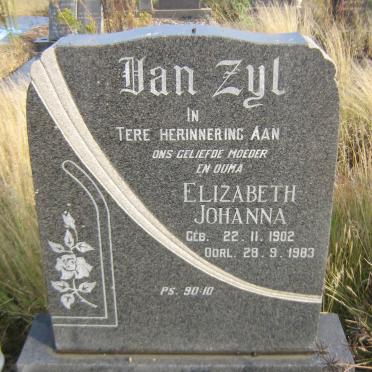 ZYL Elizabeth Johanna, van 1902-1983