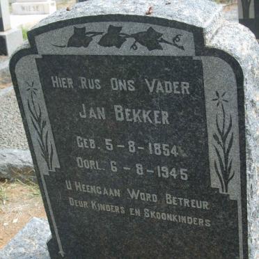 BEKKER Jan 1854-1945