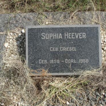 HEEVER Sophia nee GRIESEL 1898-1958