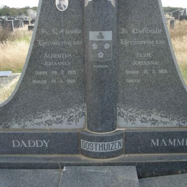 OOSTHUIZEN Albertus Johannes 1905-1968 &amp; Elsie Johanna 1908-