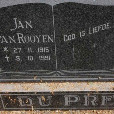 PREEZ Jan van Rooyen, du 1915-1991