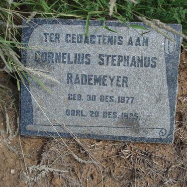 RADEMEYER Cornelius Stephanus 1877-1935